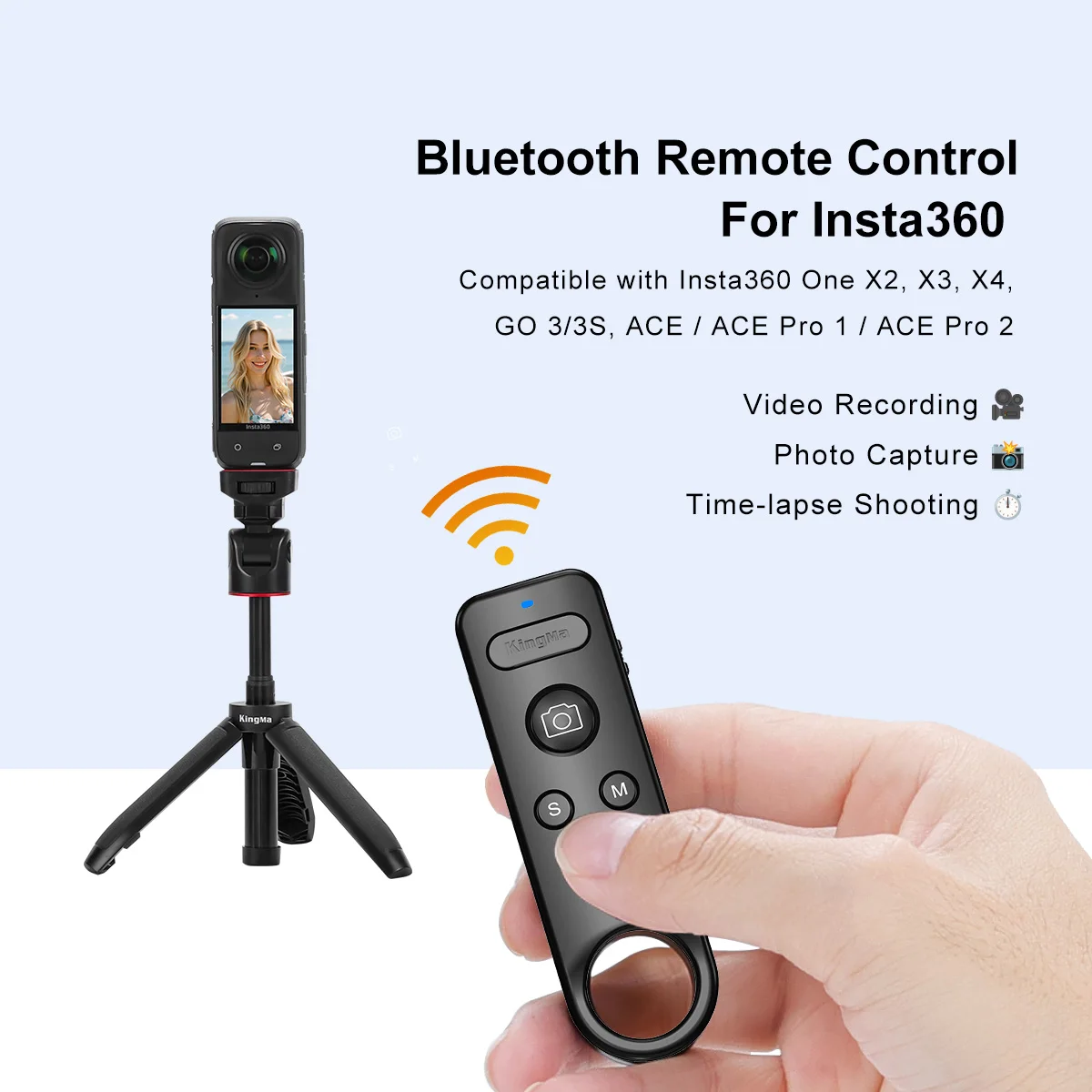 BT Remote Control For Inst-a360 X5 X4 X3 X2 GO 3 GO 3S Action - View #8