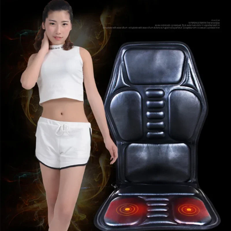 Car Home Office Full-Body Massage Cushion.Heat Vibrate .Back Neck Massage Chair Relaxation Car Seat 12V - Image 2