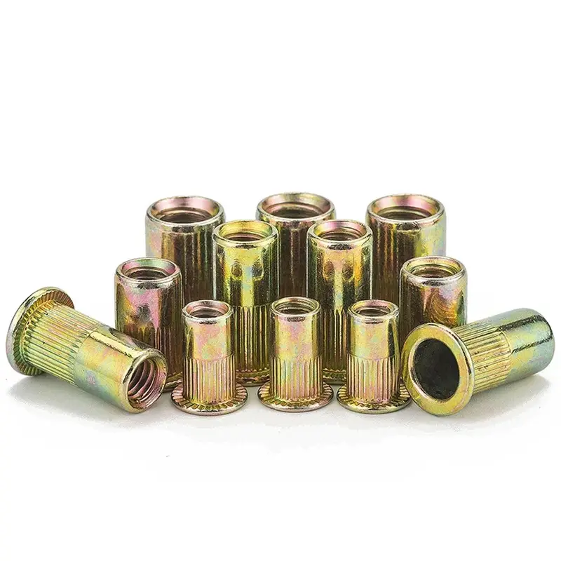10-50 Pieces M3 M4 M5 M6 M8 M10 M12 Blind Rivet Nut Flat Head Threaded Rivet Insert Nut Cover Rivet Nut Galvanized Carbon Steel - Image 2
