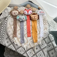 Nouveau bébé attache-sucette chaîne porte-factice pour pince à mamelon nouveau-né dessin animé animaux chaînes de mamelon anniversaire douche cadeau pour 3