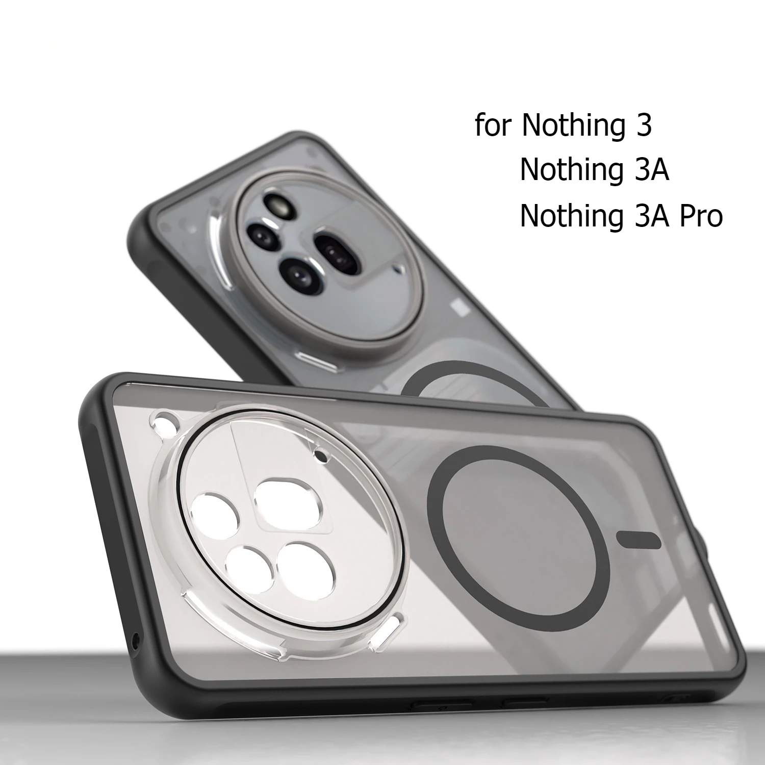 Matte Clear Shockproof Magnetic Wireless Charging Back Case