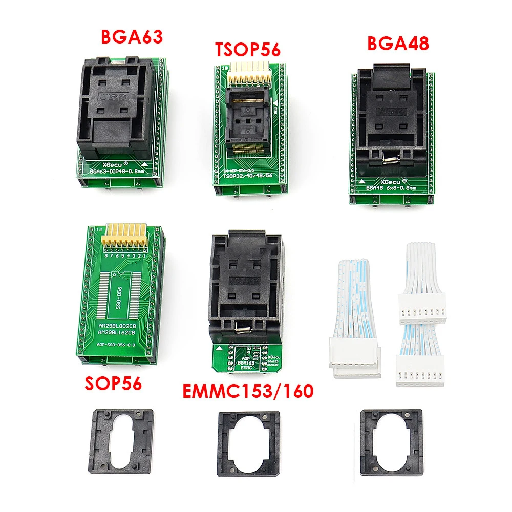 100% Original T48 (TL866-3G) Programmer Support 28000+ ICs for SPI/Nor/NAND Flash/EMMC BGA/TSOP/SOP/PLCC with BGA63/48 TSOP56