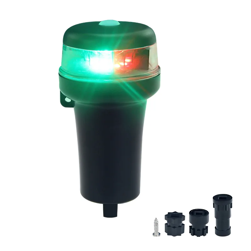 Kayak Portable Navigation Led Lamp Red/Green Multi-Light Color Adaptors Light AA Batteries(Not Included) Boat Accessories Marine