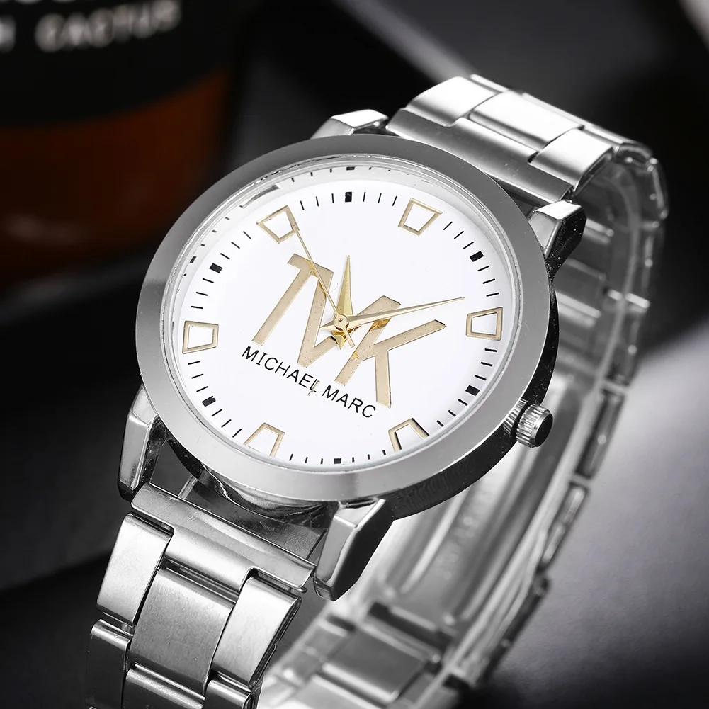 Fashion White Watch Military Men's Sports watches Stainless steel Belt Brand Luxury Lover Clock Quartz men watch Gift boyfriend