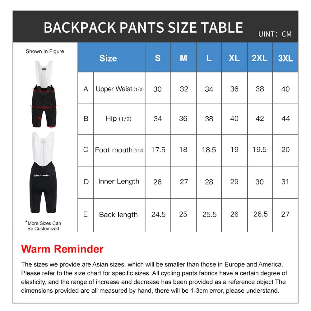 Men Cycling Bib Shorts Mechanism Mountain Bike Bib Shorts 6H Padded Breathable Quick Dry MTB Road Bicycle Racing Cycling Pants