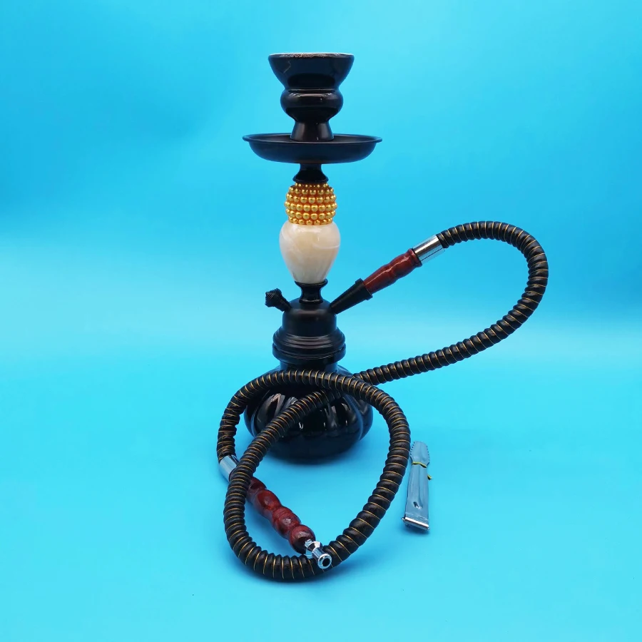 The new Arabic small glass bottle Hookah shis set portable single pipe hookah Shis