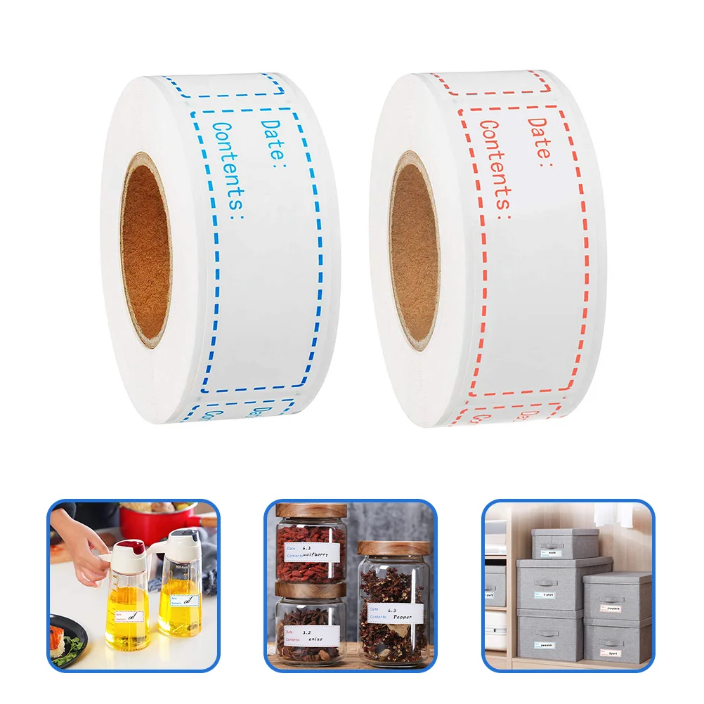 

2 Rolls Food Date Labels Stickers for Storage Bins Container Spice Copper Plate Jar Kitchen Containers Spices