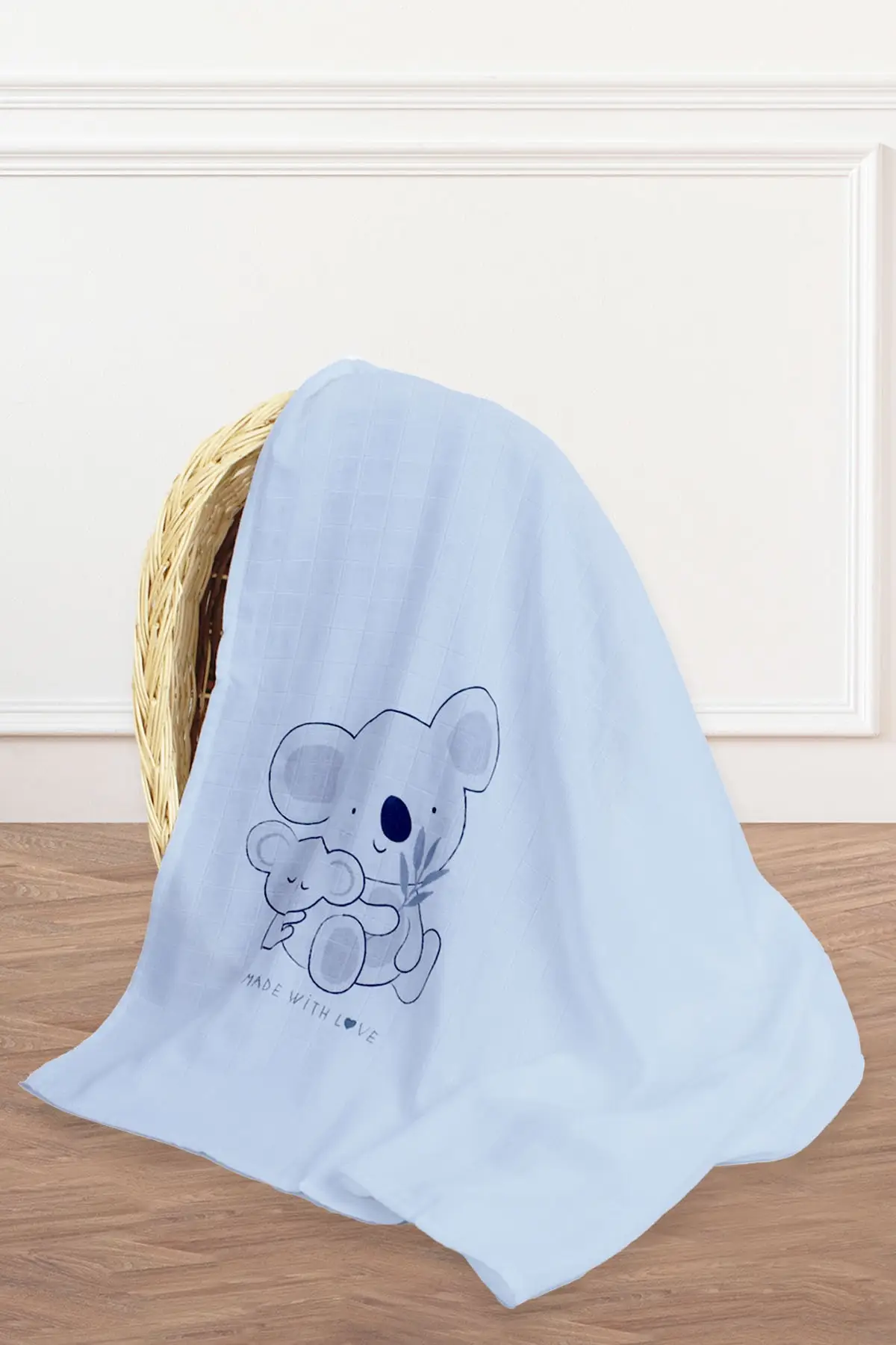 

Bamboo Koala Girls Baby Multi-Purpose Muslin Blanket 100 × 130 Cm Blue 100x130 Baby & Kids Blanket Home Textile