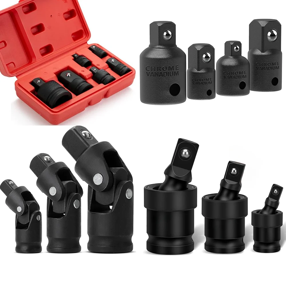 ข้อต่ออเนกประสงค์แบบหมุนได้ 90 360 องศา สำหรับประแจลม ข้อต่อแบบยู ข้อต่อแบบอ่อน ข้อต่อแบบยืดหดได้ ขนาด 1/2 นิ้ว สำหรับประแจไฟฟ้า 1