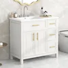 Bathroom Vanity with Sink, Bathroom Storage Cabinet with 3 Drawers, Wood Bathrooms Vanity Set, 36" Bathroom Vanity with Sink 2