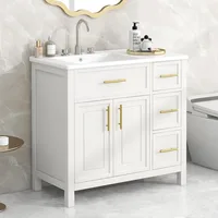 Bathroom Vanity with Sink, Bathroom Storage Cabinet with 3 Drawers, Wood Bathrooms Vanity Set, 36" Bathroom Vanity with Sink 2