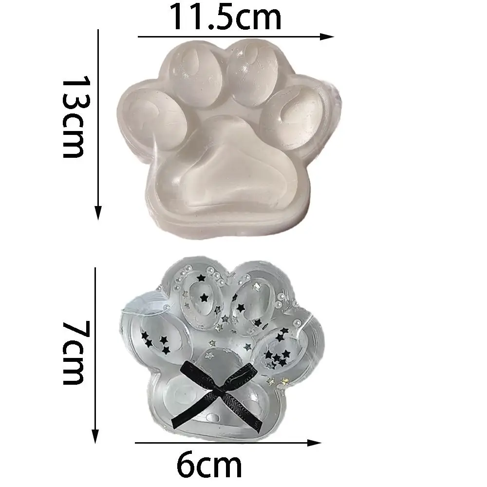 Cute Transparent Large Cat Paw Squishy Toy Ultra Soft Sticky Kitty Fidget Toy High Resilience Abreact Stress Relief Pinch 6