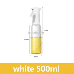 Premium Oil & Vinegar Spray Dispenser for Cooking & Baking (200/300ml) (500ml white)