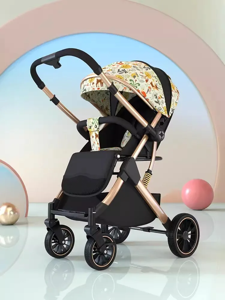 

Baby Stroller Can Sit and Lie Down in Both Directions, Super Lightweight Foldable Newborn Stroller