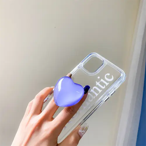 Korean 3D Stained Glass Crystal Ball Phone Holder Heart Retractable Finger Grip Tok Stand For iPhone Samsung Universal Bracket - Image 5