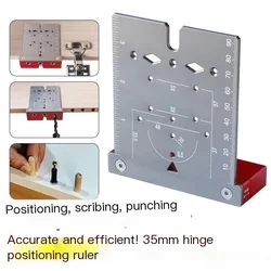 2023 Woodworking 3 In 1 Doweling Jig Kit Wood Dowel Punch Locator Aluminum 35mm Pocket Hole Jig, Cabinet Hole Drill Guide Tool