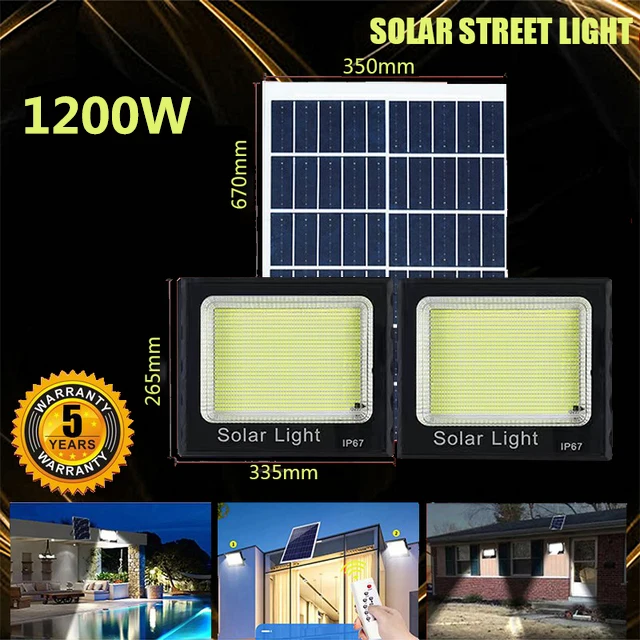 Solar Led Light Outdoor Panel Waterproof Street Lamp IP66 LED Remote Control Floodlight Is Suitable For Swimming Pool Courtyard solar powered fairy lights Solar Lamps