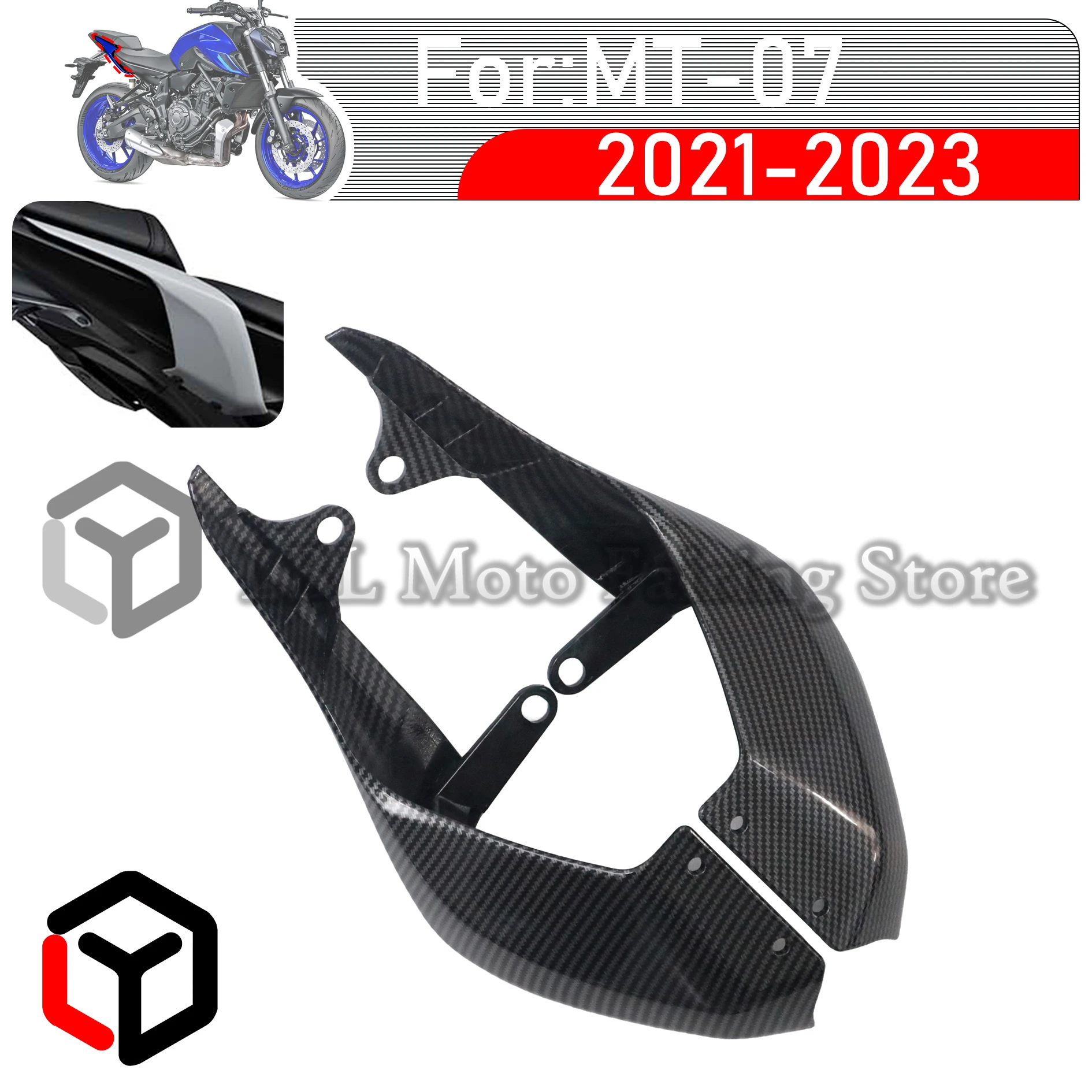 

Tail fairing Rear Left and Right Side Fairing Panel Cowl For YAMAHA MT07 MT-07 2021 2022 2023 FZ-07 FZ07 2021 2022 2023