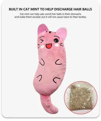 인터랙티브 봉제 고양이 장난감, 마우스 모양 씹는 발톱, 엄지 물린 고양이 민트, 재미있는 엄지 베개, 치아 연삭 개박하 장난감 2