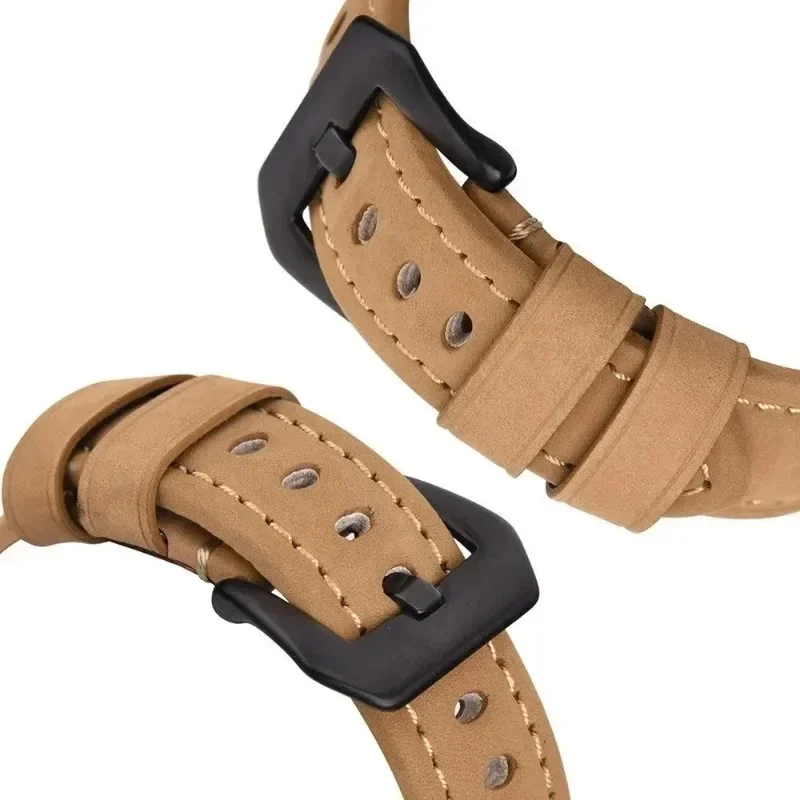 Premium Vintage Frosted Genuine Leather Watch Strap