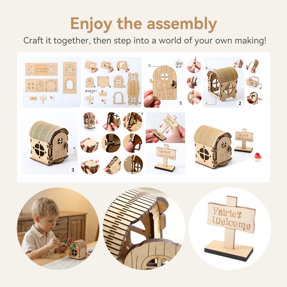 รูปสินค้า บ้านไม้ DIY ตกแต่งบ้าน งานฝีมือประดิษฐ์