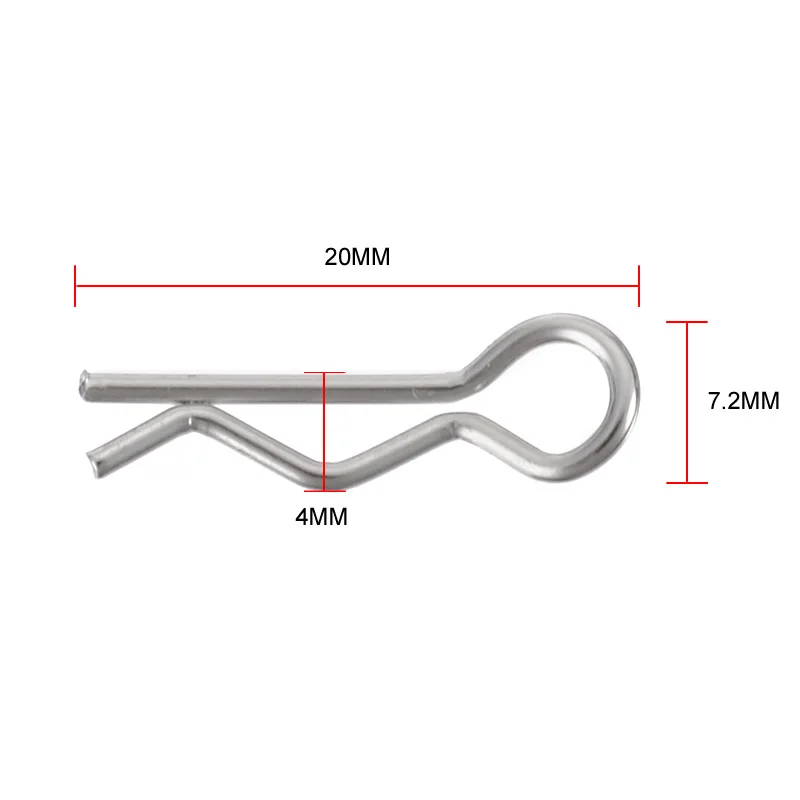 Clips de carrosserie avec languettes pour voiture 1-8 RC Lot de 4 clips