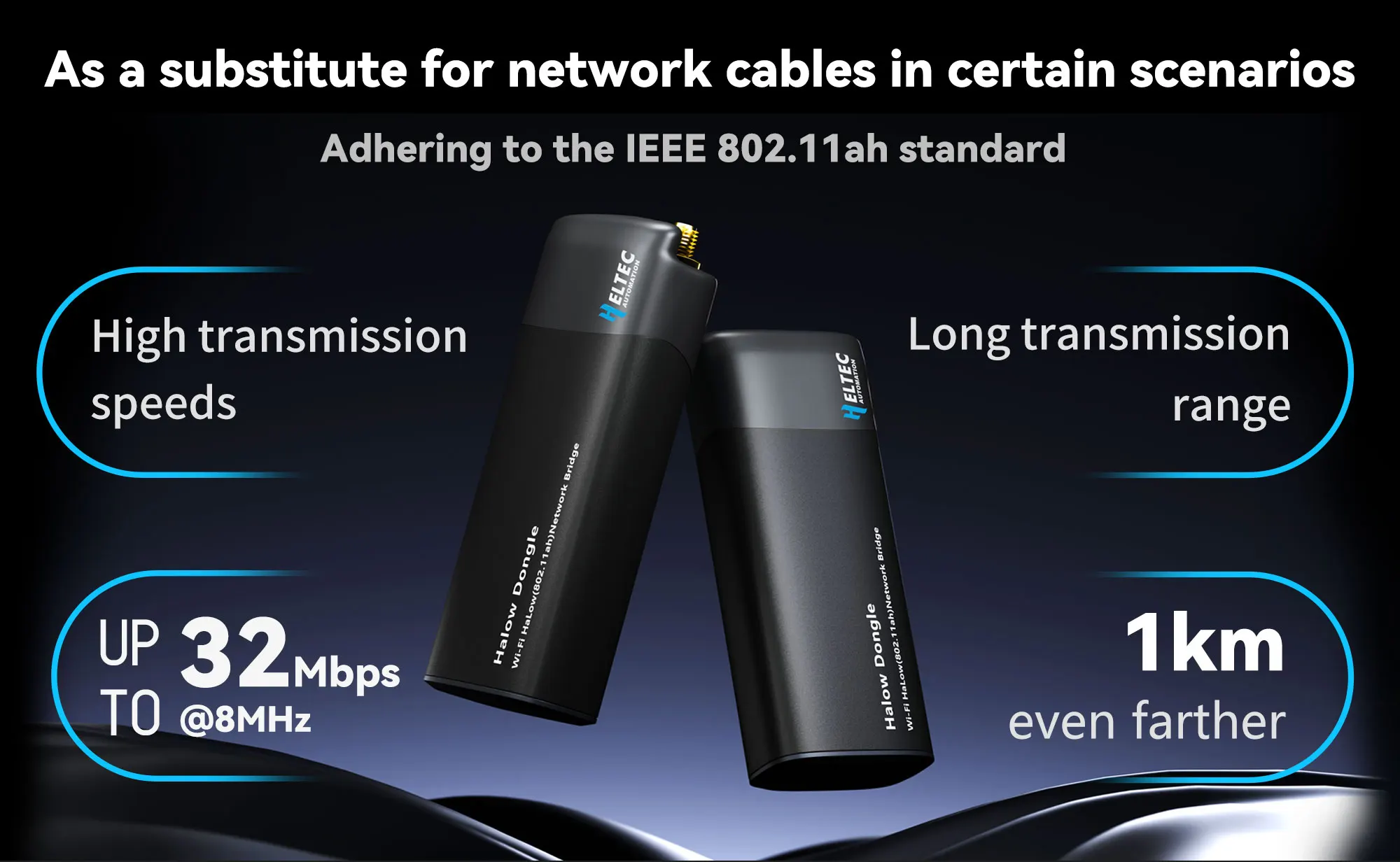 Heltec Wi-Fi HaLow Dongle 1km Ultra-long-range Wireless Network Bridge IEEE 802.