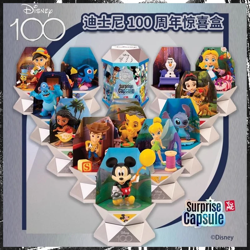 Lilo And Stitch Disney 100Th Animexercement Anime Figure Blind Box Mickey Disney Mystery Box Giocattoli Kawaii Regalo Di Natale Per Bambini