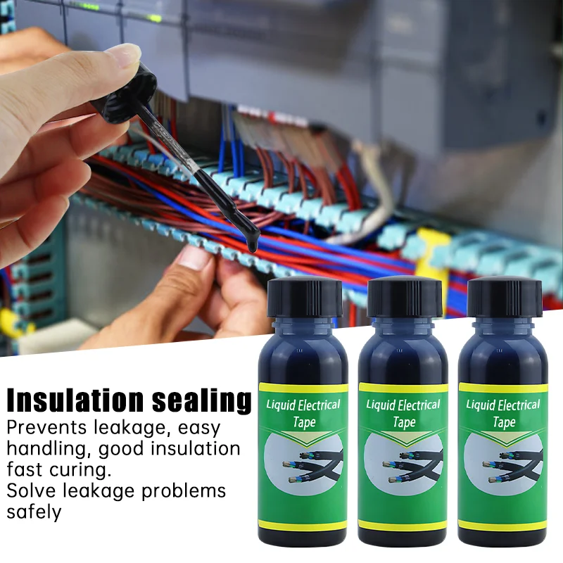 50ml Liquid Electrical Tape Insulating Tape Repair Rubber Electrical Wire Cable Coat Liquid Insulation Paste Fix Line Sealant electrical repair liquid electrical tape electrical insulating tape electrical sealant