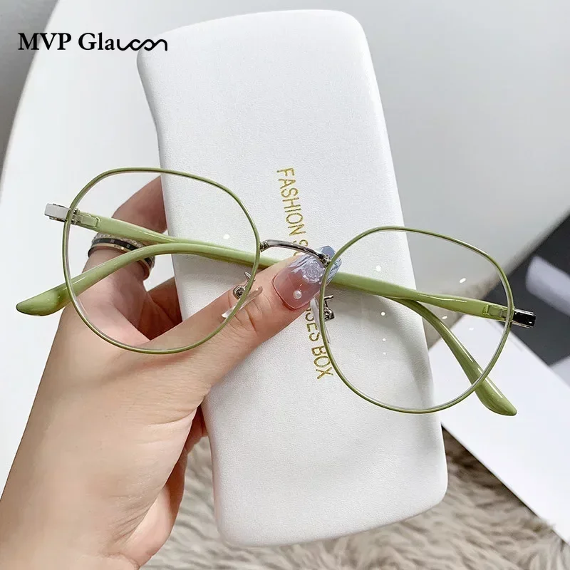 Eyeglasses Frames Eyeglass Frames Glasses Ins Metal Round Decor Round Glasses Women Anti Blue Light Computer Black Metal Spectacle Frame 0 Diopter