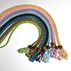 Retro Woven Natural Stone Pendant Necklace Net Pocket Hollow Handmade Jewelry Men and Women the Same Style Without Gems 3