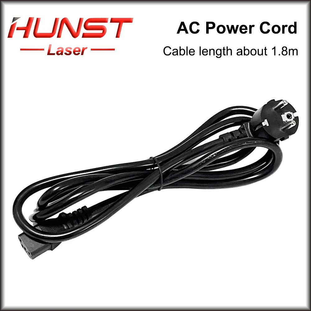 HUNST Universal Black Power Cord, 1.8 Meters