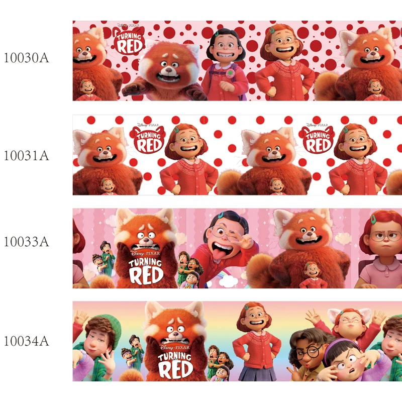 

5Yards Turning Red Printed 25MM 38MM Disney Cartoon Character Ribbon
