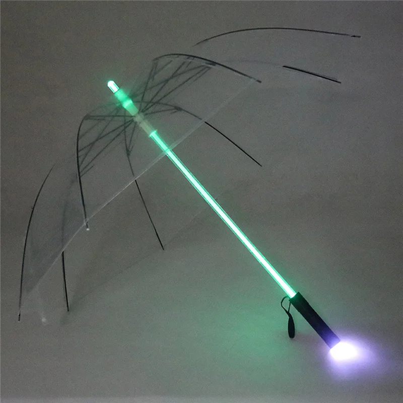 LED Illuminated Umbrella, Glittering Umbrella with Flashlight Handle, Adult, Men and Women - 3