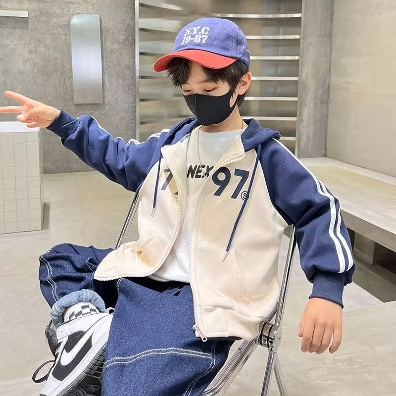 

High Quality Fashion Children's Boys Jacket Kids Coat Hoodies coat Boys Sports Jackets For Spring Autumn