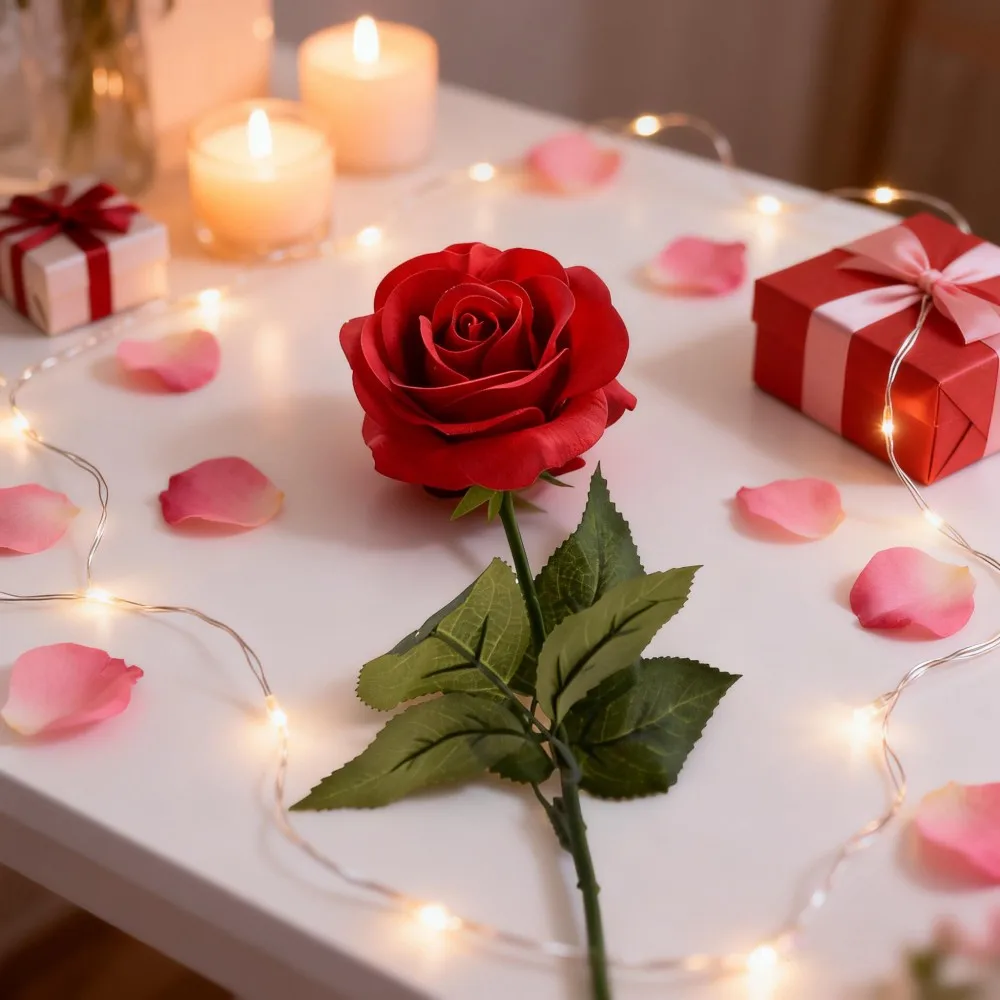 Elegant Single Red Rose - Perfect for Home Decor and Special Occasions