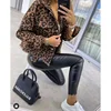 Fashionable and Trendy 2023 Spring Leopard Denim Coat for Women New European and American Style 3