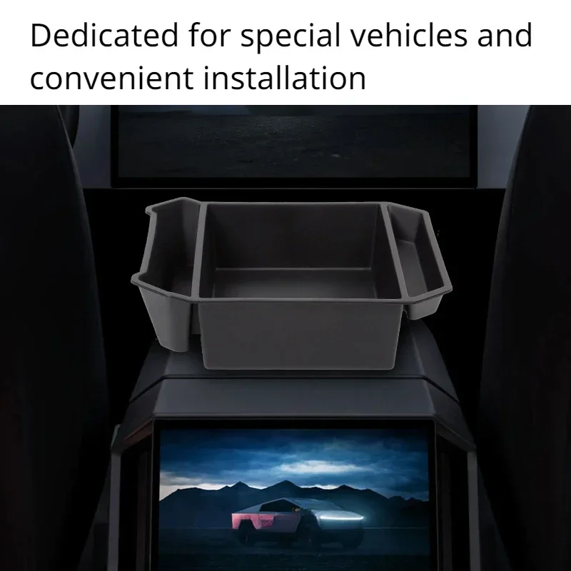 Center Control Storage Box for Tesla Cybertruck 2024 Car Modification Accessories TPE ABS Armrest Box Cyberpica Storage Box