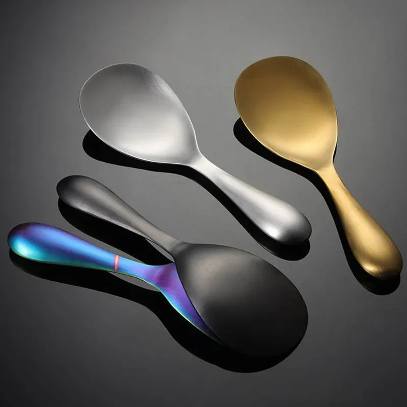 Thicken Stainless Steel Rice Scoop Multi-purpose Long Handle Scoops et Serving Spoon Soup Spoons Household Kitchen Gadgets