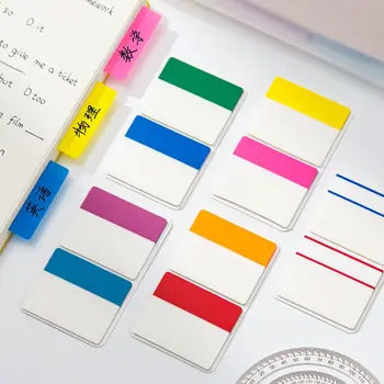 50 fogli indice trasparente note adesive per fare la lista dei pennarelli etichetta di lettura segnalibro di carta blocco note forniture di cancelleria per la scuola