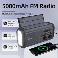 Woopker 5000mAh FM Radio XSY-320 Portable Emergency Radio Hand Crank Solar radio AM/NOAA Portable LED SOS Alarm Power Bank