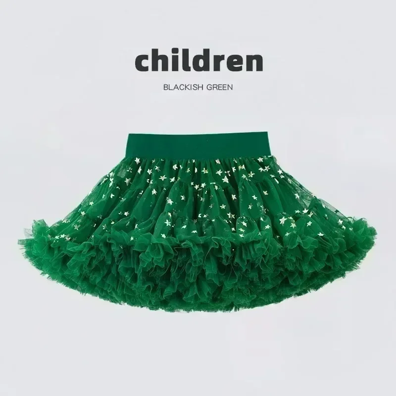 Girls Tutu Skirt 3-Layer Tulle Ballet Dress - Ages 4-8 For Dress Up & Halloween