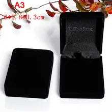  Wholesale Black Velvet Wedding Bride Jewelry Necklace Pendant Box Gift Colar Earrings Trinket Display Case Holder Organizer 