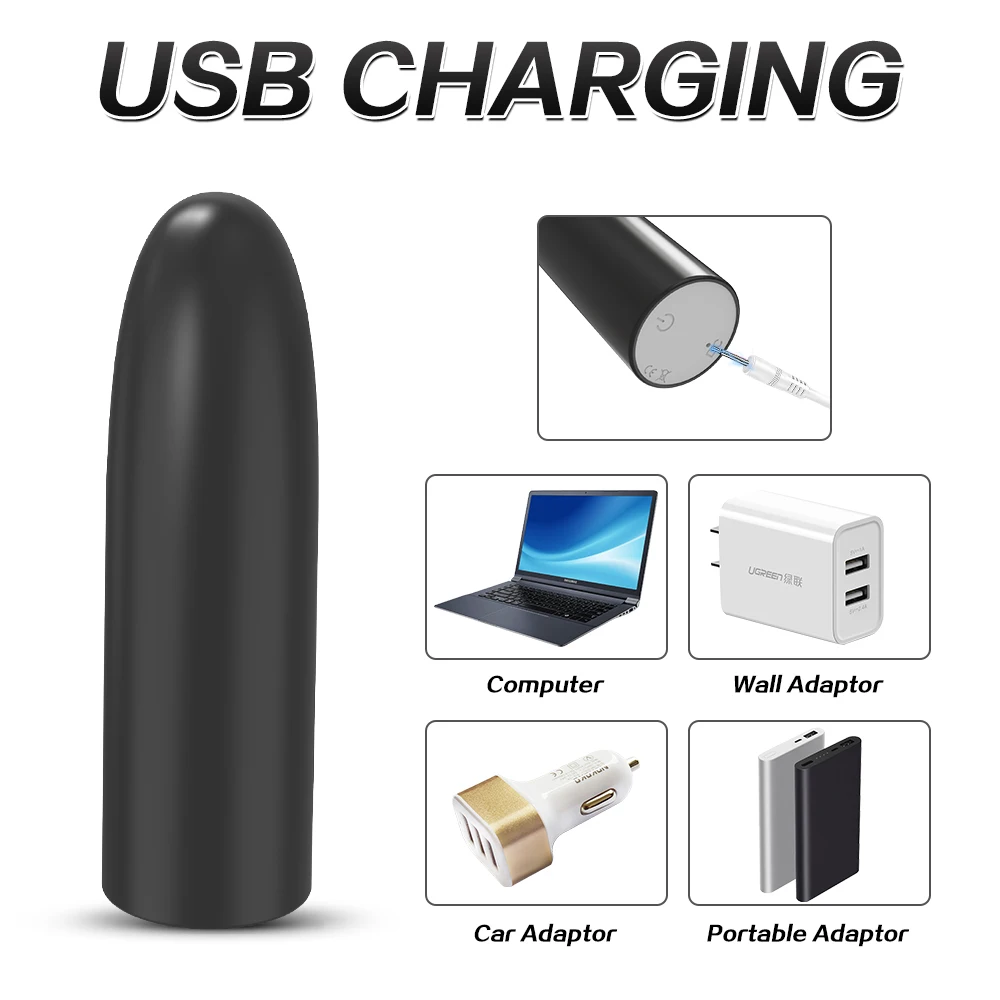 Powerful USB Charge Mini Bullet Vibrator Adult Sex Toys Women Clitoral Stimulator Vaginal G Spot Vibrators Erotic Masturbation sex toys