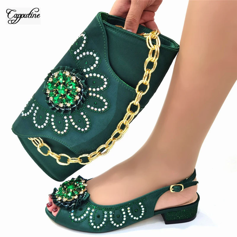 Dark green shoes and bag Clearance