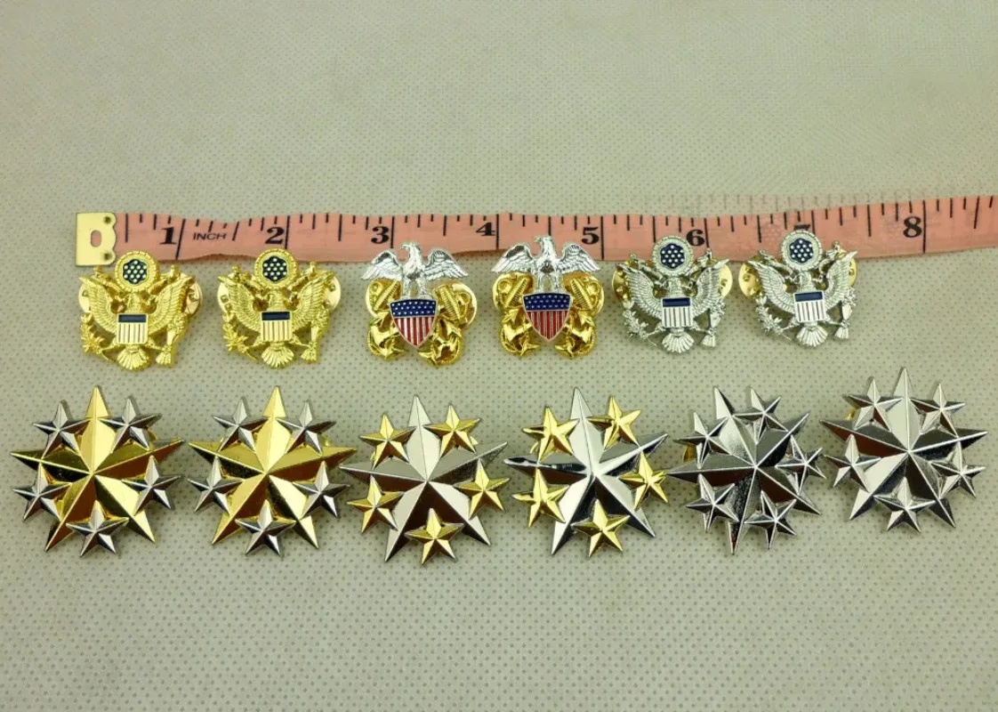 US Military General Officer Shoulder Eagle Badge Pin SHOULDER METAL CAP INSIGNIA MULTIPLE STYLES AVAILABLE