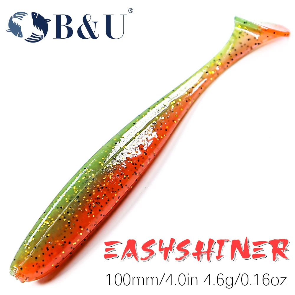 B&U Easy Shiner Fishing Soft Lures Bait 100mm Big Trout Baits Lure Wobblers  Iscas Artificial Pesca Silicone plastic Swimbait - AliExpress