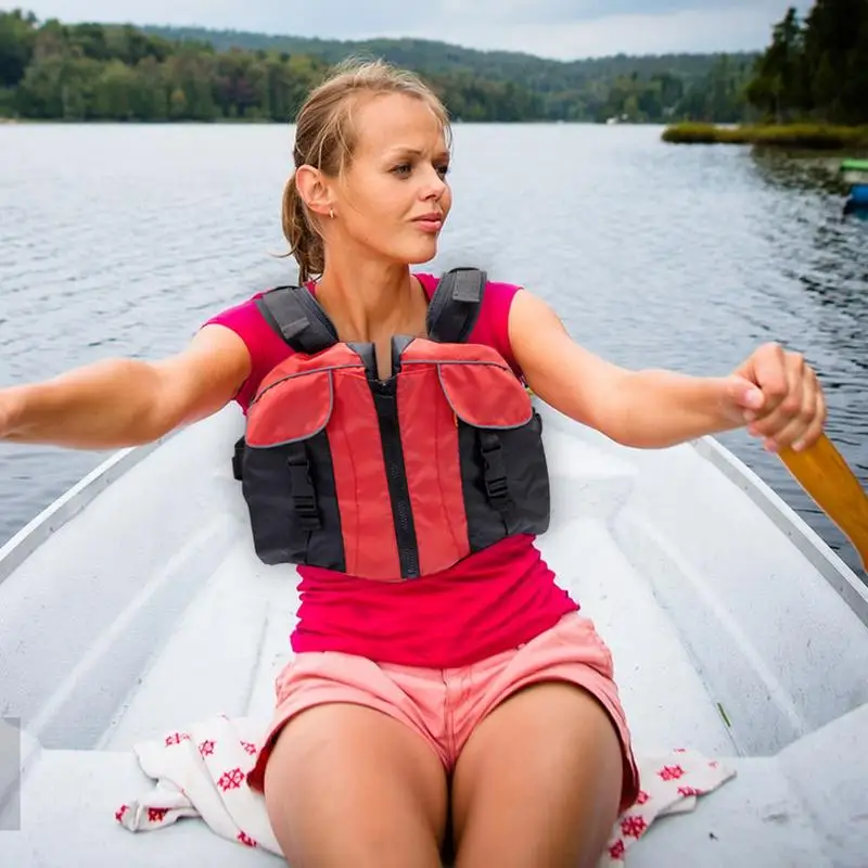 Life-Saving Vest for Adults Floating Boating Comfortable Vest for Life Saving Water Sports Jacket with Adjustable Shoulder