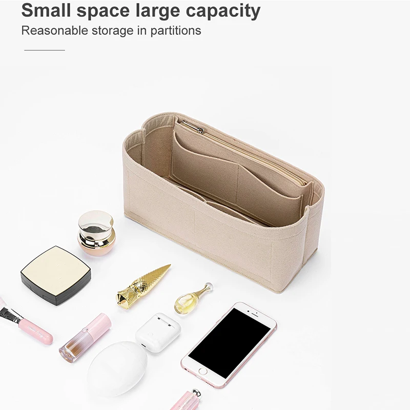 Purse Organizer Insert EverToner Felt Insert Bag For H Garden Party 30 36 Inner Storage Bag Female Purse Organizer Insert With Zip Felt Cosmetic Linner
