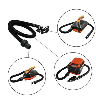 Inflatable Pump Extension Tube Inflatable Pump Air Hose Kit SUPs Inflation Tube With 6 Nozzles For Water Sports Pool Kayak Raft 4